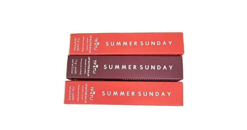 Summer Sunday Lip Butter Balm 0.5 oz 3 Pack Vegan